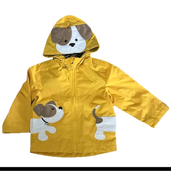 NWT London Fog Yellow Puppy Dog Raincoat  Jacket Size 2T Toddler Boy - Picture 1 of 3